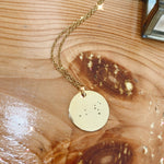 Load image into Gallery viewer, Single Sided Lazer Engraved 20MM Disc Necklace - LINE ART
