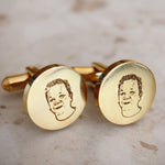 Load image into Gallery viewer, Lazer Engraved Round Cufflinks
