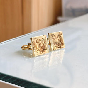 Lazer Engraved Square Cufflinks