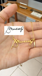 Load image into Gallery viewer, *PRE-ORDER Custom Handwritten / Font Script Gold Filled Necklace
