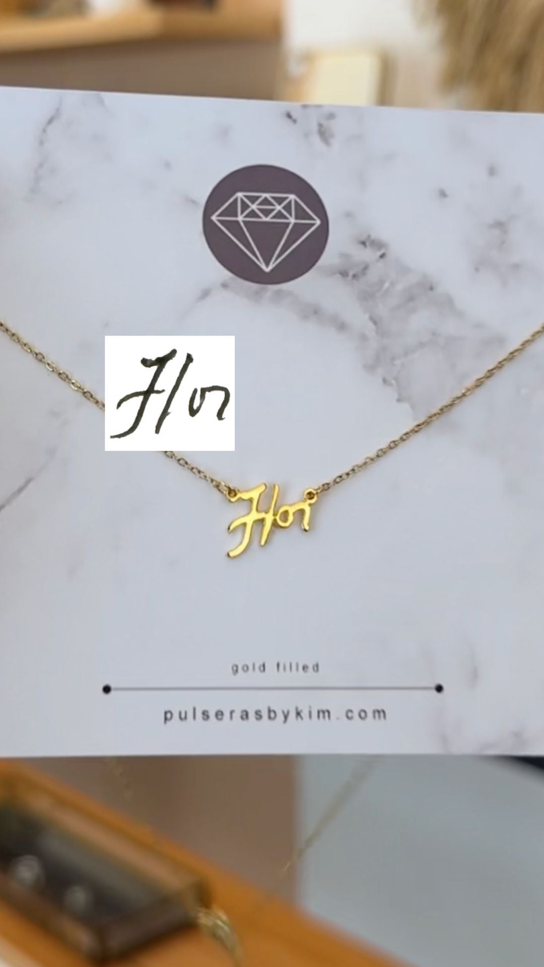 *PRE-ORDER Custom Handwritten / Font Script Gold Filled Necklace