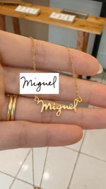 Load image into Gallery viewer, *PRE-ORDER Custom Handwritten / Font Script Gold Filled Necklace
