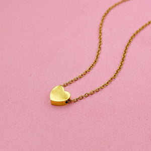 3D Heart Gold Filled Necklace