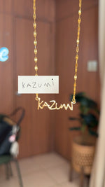Load image into Gallery viewer, *PRE-ORDER Custom Handwritten / Font Script Gold Filled Necklace
