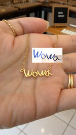 Load image into Gallery viewer, *PRE-ORDER Custom Handwritten / Font Script Gold Filled Necklace
