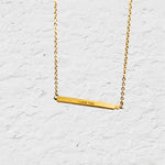 Load image into Gallery viewer, Lazer Engraved Hidden Message Bar Necklace
