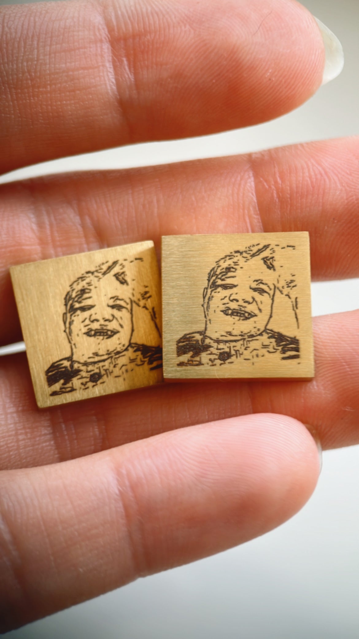 Lazer Engraved Square Cufflinks