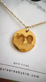 Load image into Gallery viewer, PRE-ORDER Single Sided Lazer Engraved 20MM Disc Necklace - ACTUAL PHOTO
