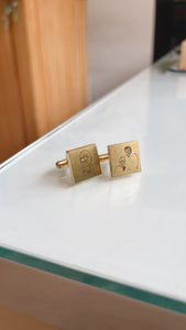 Lazer Engraved Square Cufflinks