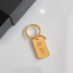 Load image into Gallery viewer, Lazer Engraved Double Sided Rectangle Keychain for Guys
