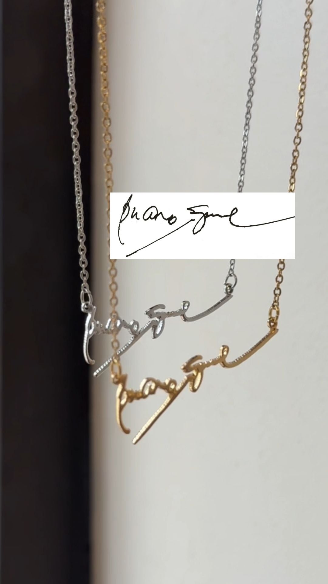 *PRE-ORDER Custom Handwritten / Font Script Gold Filled Necklace