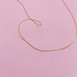 Load image into Gallery viewer, Adjustable Skinny Flat Gold Filled Necklace
