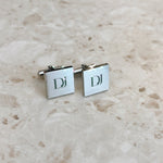 Load image into Gallery viewer, PRE-ORDER Lazer Engraved Square Cufflinks in SILVER
