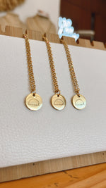 Load image into Gallery viewer, Lazer Engraved 11MM Monogram Disc Necklace
