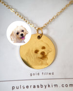 Load image into Gallery viewer, Double Sided Lazer Engraved 20MM Disc Necklace - ACTUAL PHOTO
