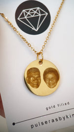 Load image into Gallery viewer, PRE-ORDER Double Sided Lazer Engraved 20MM Disc Necklace - ACTUAL PHOTO
