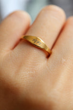 Load image into Gallery viewer, Lazer Engraved Signet Gold Filled Ring - Adjustable
