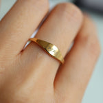 Load image into Gallery viewer, Lazer Engraved Signet Gold Filled Ring - Adjustable
