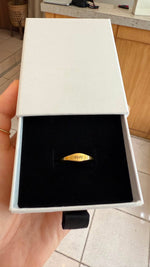 Load image into Gallery viewer, Lazer Engraved Signet Gold Filled Ring - Adjustable

