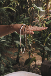 Full Pearl Flower Toggle Necklace