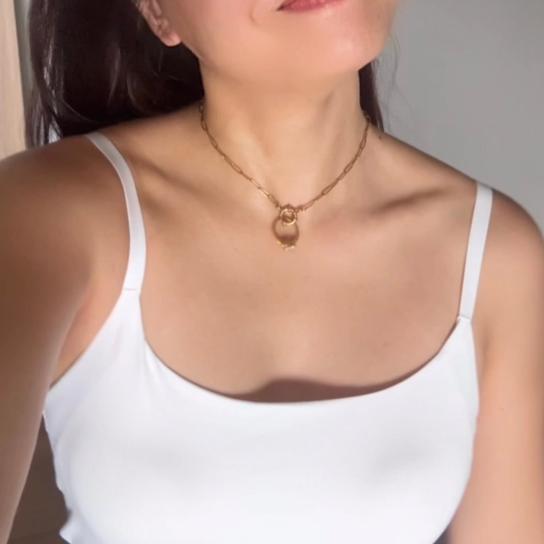 Gold Filled Ring Keeper Necklace Clasp Version