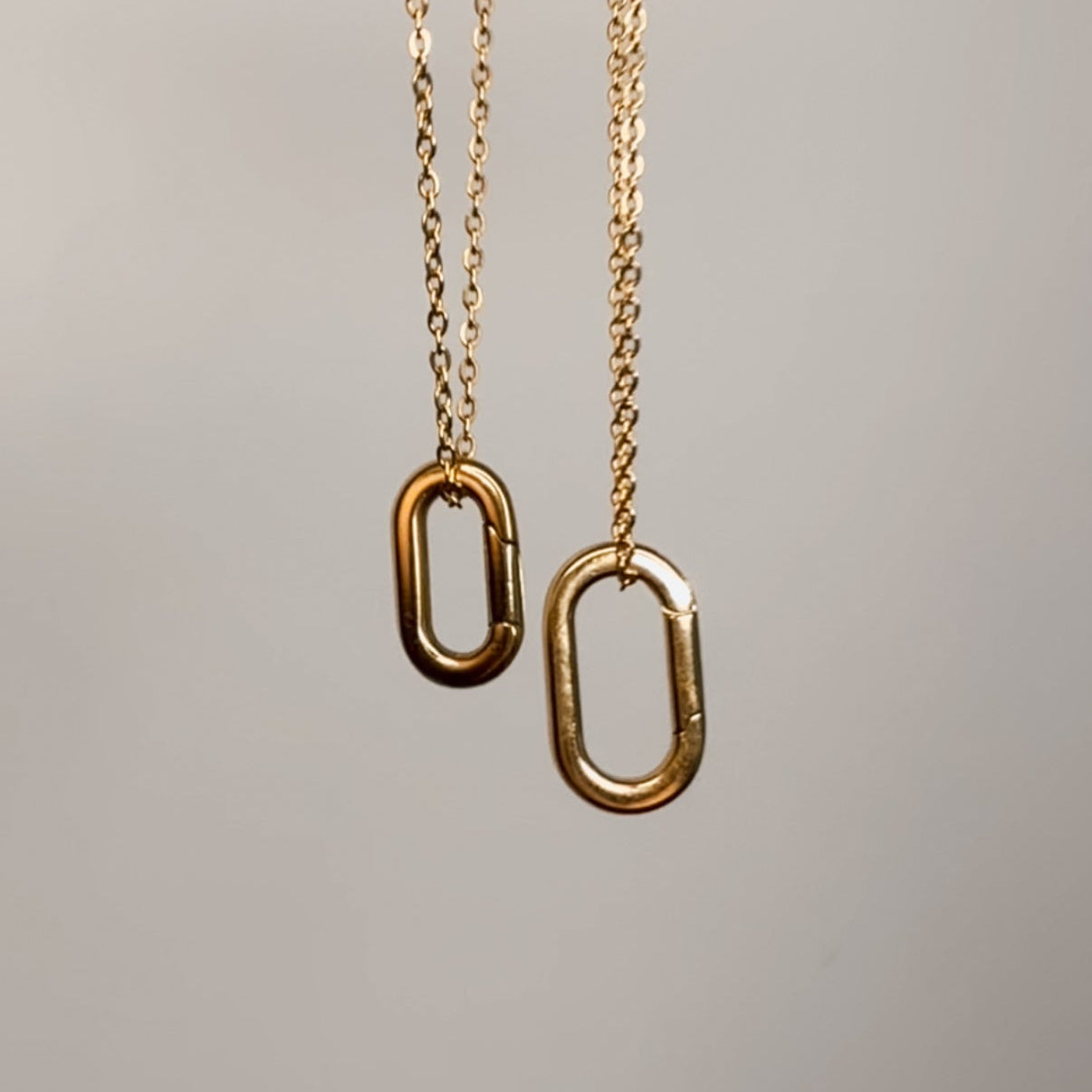 Gold Filled Ring Keeper Necklace in Oval - PLUS VERSION