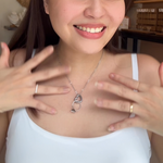 Load image into Gallery viewer, PRE-ORDER White Gold Filled Ring Keeper Necklace in Heart
