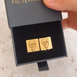 Load image into Gallery viewer, Lazer Engraved Square Cufflinks
