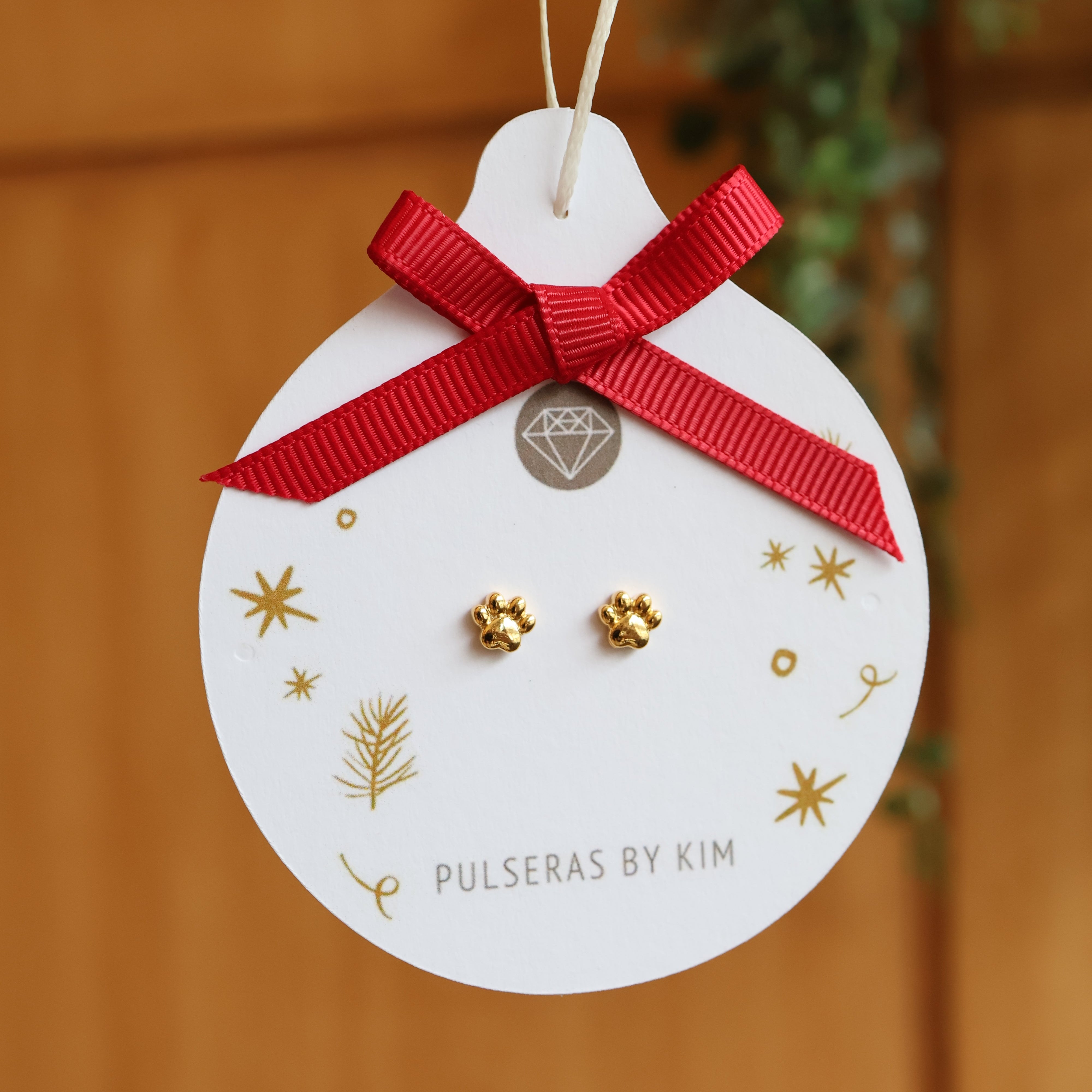 LIMITED HOLIDAY Paw Print Stud Earrings