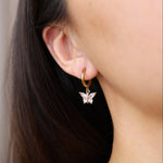 Load image into Gallery viewer, LIMITED HOLIDAY Butterfly Sparkle Hoops
