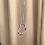 Load image into Gallery viewer, LIMITED White Gold Filled Ring Keeper Necklace in Heart PLUS VERSION
