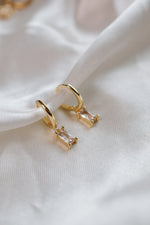 Load image into Gallery viewer, LIMITED HOLIDAY Emerald Sparkle Hoops
