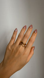 Load image into Gallery viewer, Fluid Gold Filled Ring : Waves
