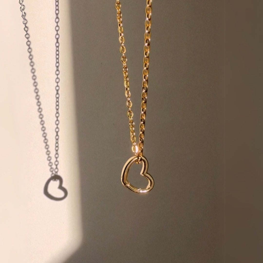 LIMITED VDAY Gold Filled Ring Keeper Necklace in Heart