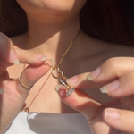 Load image into Gallery viewer, LIMITED VDAY Gold Filled Ring Keeper Necklace in Heart
