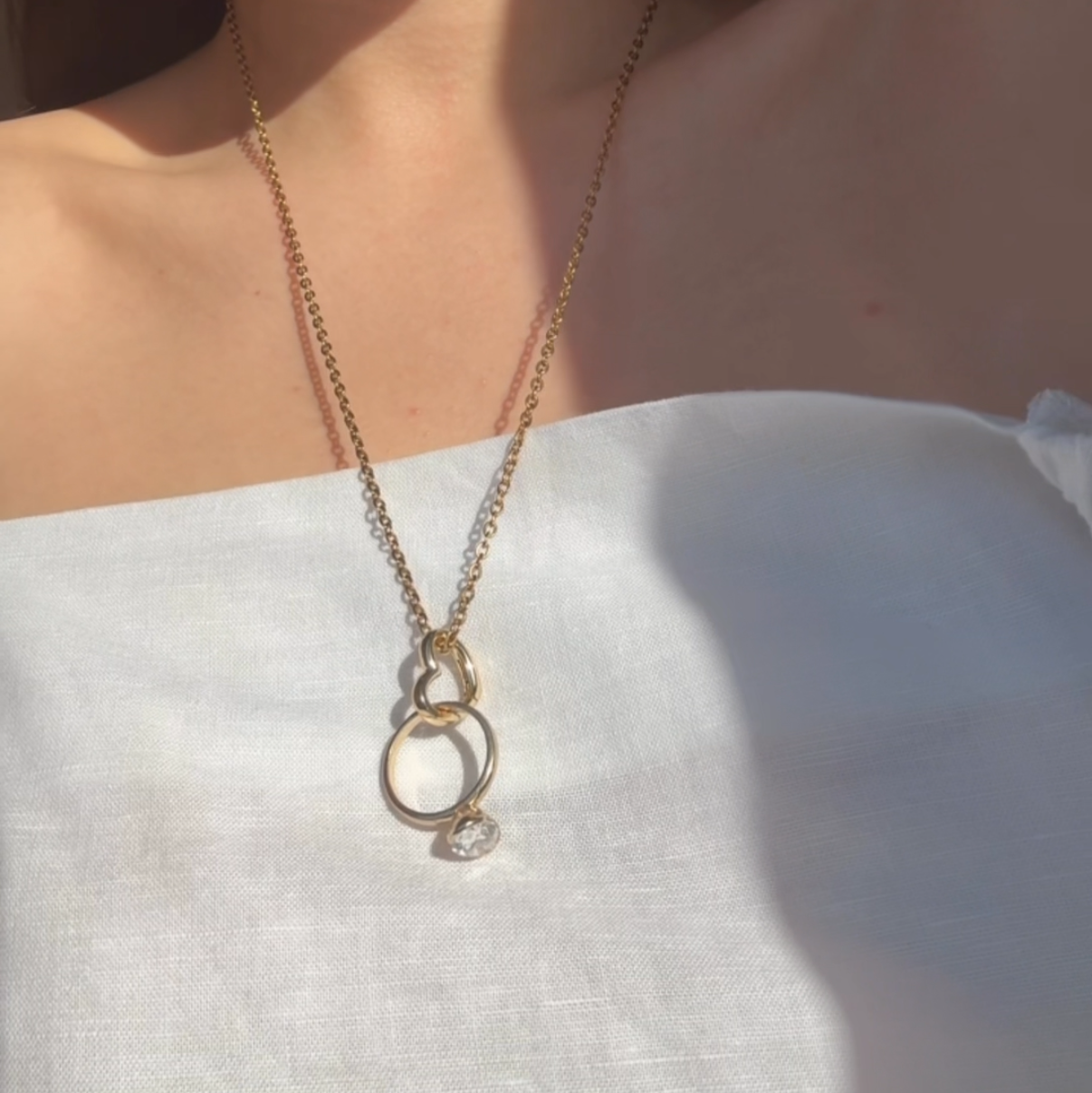 *PRE-ORDER LIMITED VDAY Gold Filled Ring Keeper Necklace in Heart