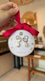 Load image into Gallery viewer, LIMITED HOLIDAY Moon Sparkle Hoops
