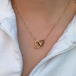 Load image into Gallery viewer, *PRE-ORDER LIMITED Lazer Engraved Interlocking Heart Necklace
