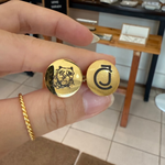 Load image into Gallery viewer, Lazer Engraved Round Cufflinks
