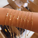 Load image into Gallery viewer, *PRE-ORDER Mini Sideways Initial Gold Filled Bracelet
