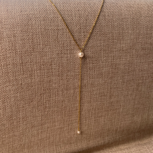 Pearl Gold Filled Y-Necklace