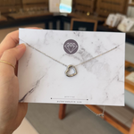 Load image into Gallery viewer, White Gold Filled Ring Keeper Necklace in Heart
