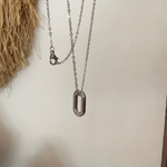 Load image into Gallery viewer, PRE-ORDER White Gold Filled Ring Keeper Necklace in Oval
