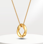 Load image into Gallery viewer, Oval Mobius Gold Filled Necklace
