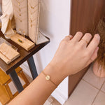 Load image into Gallery viewer, Initial Disc Gold Filled Curb Chain Bracelet (1 character)
