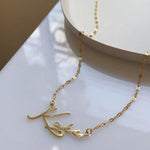 Load image into Gallery viewer, *PRE-ORDER Custom Script Necklace + Twist Chain Upgrade
