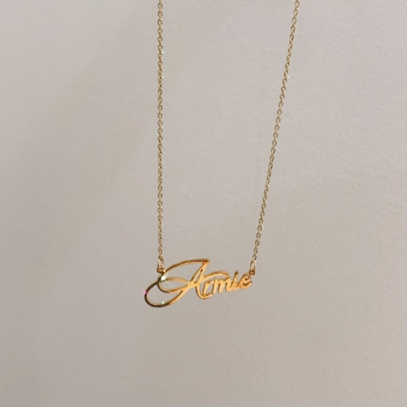 *PRE-ORDER Custom Handwritten / Font Script Gold Filled Necklace ...