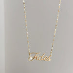 Load image into Gallery viewer, *PRE-ORDER Custom Script Necklace + Twist Chain Upgrade
