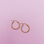 Load image into Gallery viewer, Midi Plain Circle Hoop Earrings
