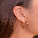 Load image into Gallery viewer, Midi Twisted Circle Hoop Earrings
